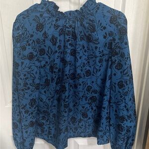 Floral Blue Women's Top